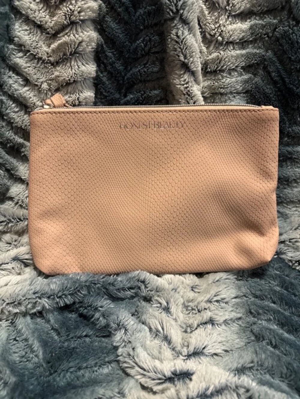 Chic Neutral Travel Makeup & Cosmetic Bag with Whimsical Eyes and Lips Print Lin